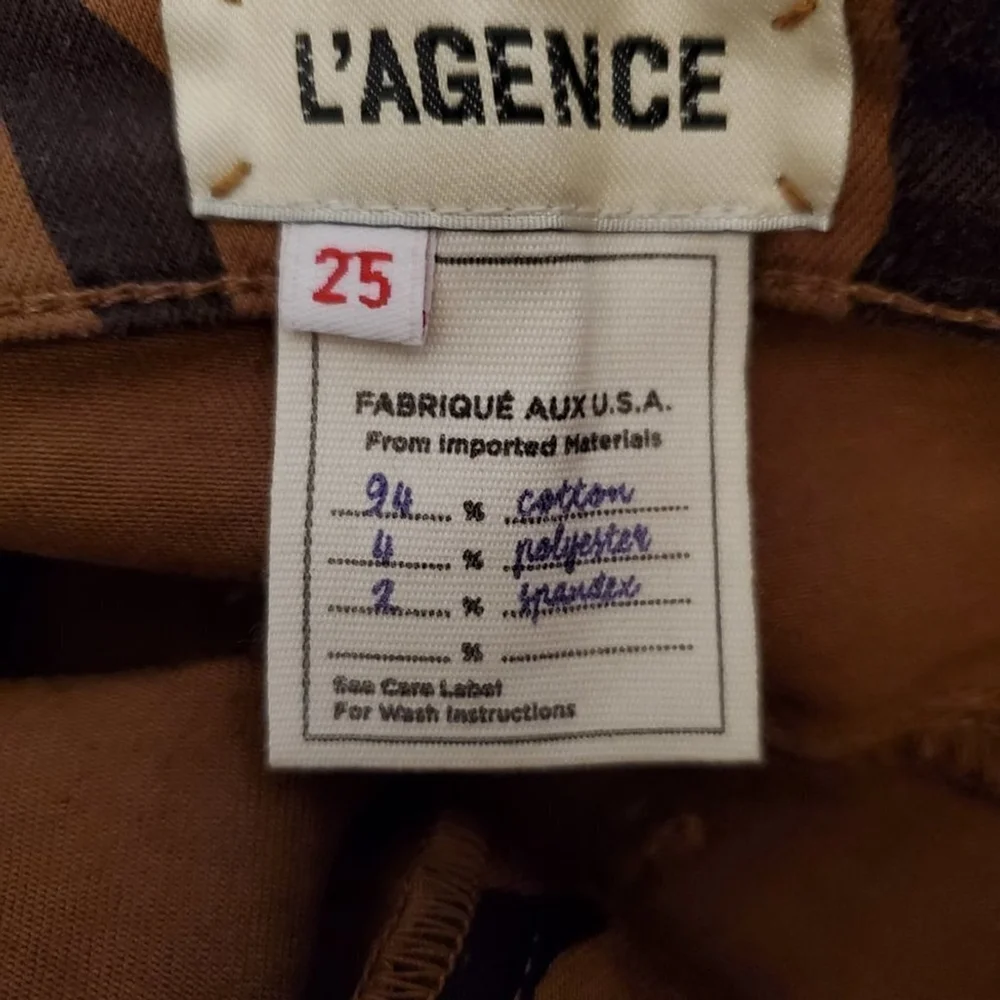 NWT L'AGENCE Margot High Rise Skinny Jeans Animal Print Size 2 (25) - Picture 6 of 6